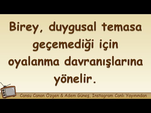 Birey, duygusal temasa geçemediği için oyalanma davranışlarına yönelir ▫️ Adem Güneş