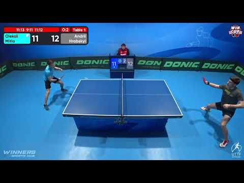09:30 Oleksii Mitla 0 - 3 Andrii Hrabskyi West 1 WIN CUP 21.10.2022 | TABLE TENNIS WINCUP