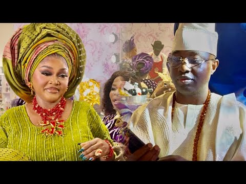 SEE HW MERCY AIGBE AND HER HUSBAND STEP OUT FOR THE FINAL BURIAL CEREMONY OF HER MUM, MADAM GRACE 