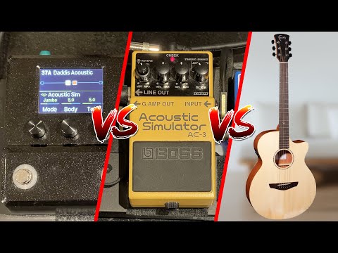 Acoustic Simulators - HX Stomp vs Boss AC-3 vs Real Acoustic