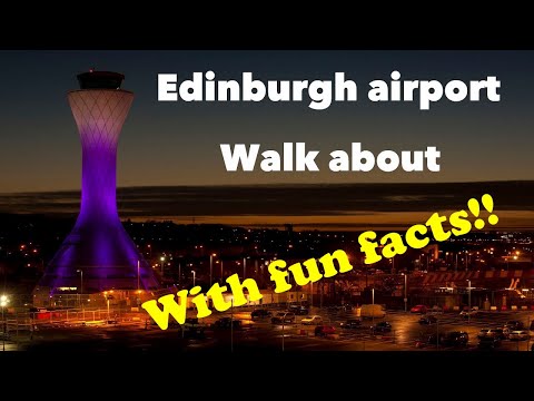 Passeio pelo aeroporto de Edimburgo.