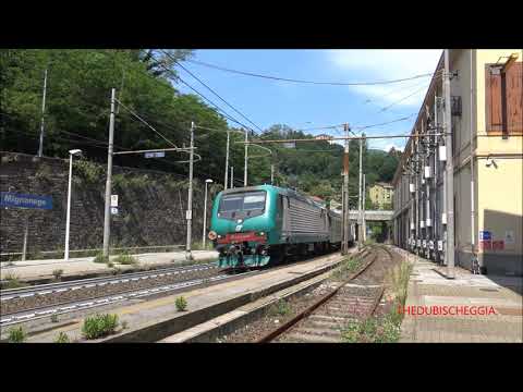LA STROMBAZZATA DEL REGIONALE IN TRANSITO A MIGNANEGO. (GE) SAB. 12 - 6 - 2021.