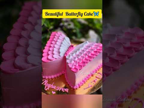 A Beautiful Butterfly Cake Decoration Tutorial🦋🩷😍|Cake Design🔥❤️ #cake #shorts #youtubeshorts