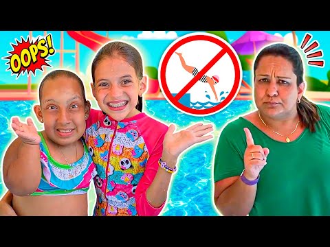 Novas Regras de Conduta na Piscina com Maria Clara MC Divertida e Jessica | New Rules of Conduct