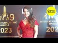 Adaa Khan Arrives In Red ️ Dress At International Iconic Awards 2023 In Mumbai