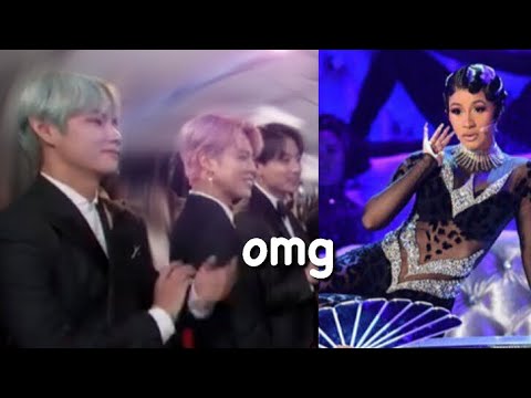 BTS amazed @ Cardi B’s performance at the GRAMMYS *reaction*