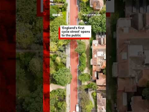 'England's first cycle street' opens to the public. #Cycling #England #BBCNews
