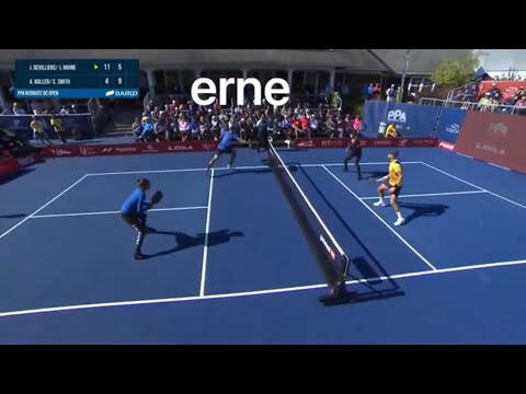 Pickleball - Learn the Erne shot in Slow-Mo (2022 PPA DC Open)