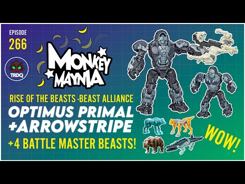 TRDQ: Rise of the Beasts - Beast Alliance Optimus Primal + Arrowstripe - + 4 Beast Battle Masters!