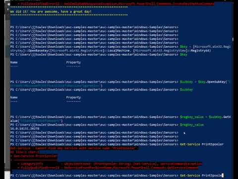 Building Windows 10 Sensors in Workspace ONE