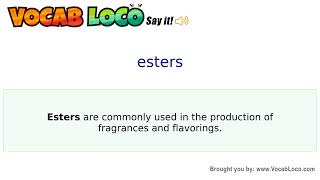 Video thumbnail for esters