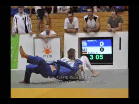 Judo 2009 Paks -90kg Simic F (SER) - Zabel O (GER) - Bronze Junior Atom Cup