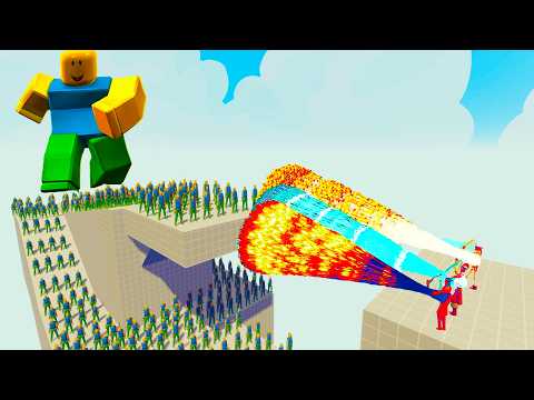 100x ROBLOX NOOB + 2x GIANT vs 3x EVERY GOD - Totally Accurate Battle Simulator TABS