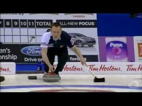 Ford World Men's Curling Championship 2011 1v2 CAN-SCO Highlights