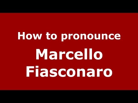 How to pronounce Marcello Fiasconaro (Italian/Italy)  - PronounceNames.com