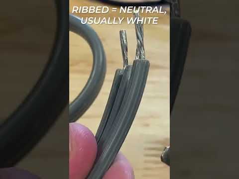Basic Tip: How to Identify Colorless Power Cord Wires #short #diyrepair #electric #tipsandtricks