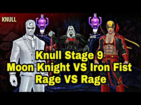 Moon Knight VS iron Fist Comparison Knull Stage 9 - Marvel Future Fight