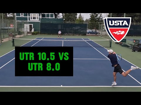 UTR 10.5 Vs. Club Tennis UTR 8 | USTA Men's Open Highlights (HD)