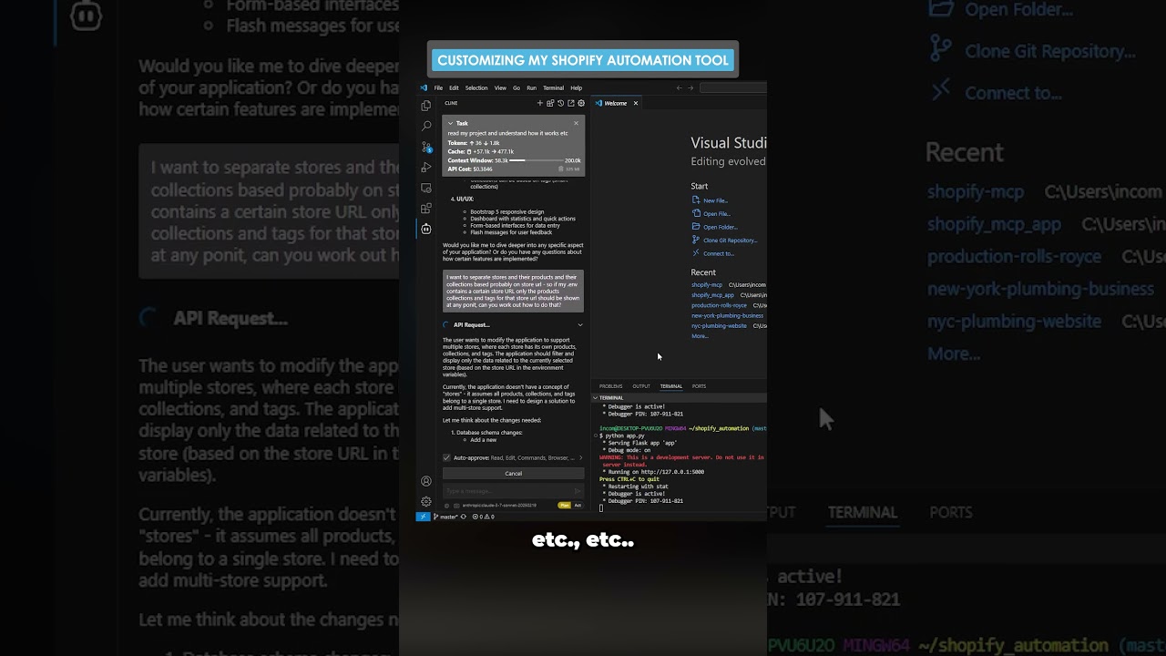 Customizing My FREE Shopify Automation Tool! #shopify #seo #automation