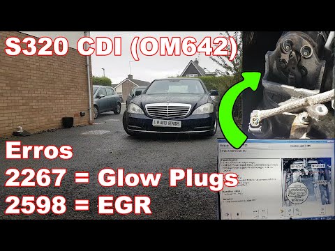Mercedes S Class W221 Engine and Glow Plugs lights ON... Fault finding and repair.