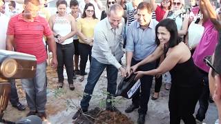 Lançamento da pedra fundamental da Escola Modelo