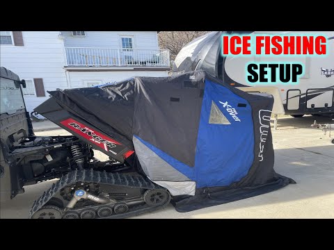ULTIMATE ICE FISHING SETUP | POLARIS RANGER OTTER HUT