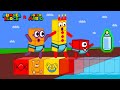Pattern Palace Numberblocks Babies With The Bridge FULL Of CANDIES Game Animation