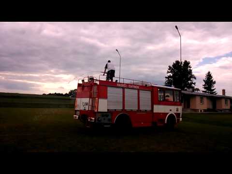 Zalévání hřiště - SDH Chýnov