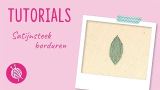 satijnsteek borduren satin stitch