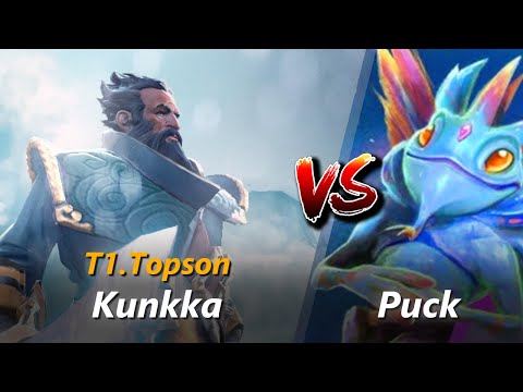 Topson mid Kunkka vs Puck | First 10 minutes