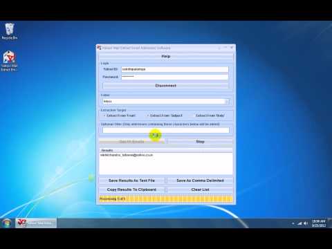 Yahoo! Mail Extract Email Addresses Software