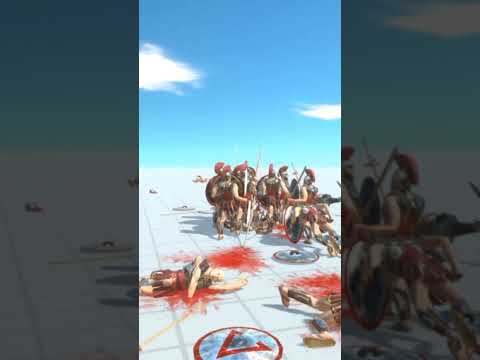 Mutant primates vs ancient humans    Army Spartan  Animal Revolt Battle Simulator #short #shorts