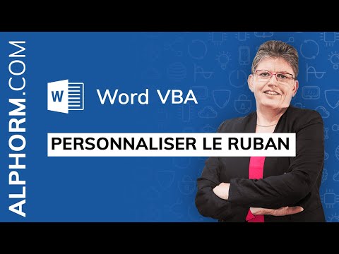 Comment personnaliser le ruban sous Word 2016 VBA Vidéo Tuto
