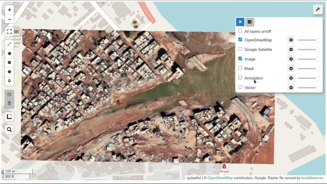 Automated segmentation of satellite imagery of Libya floods