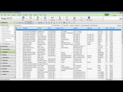 Sage ACT! Quick Start for New Users Video - Part 1