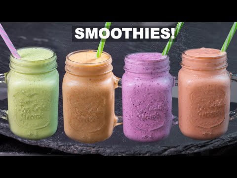 4 Batidos Saludables y Nutritivos para el Desayuno Preparado en 1 Minuto | Abelca