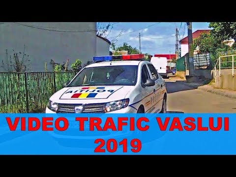 Orasul VASLUI imagini video camera auto de bord iulie 2019