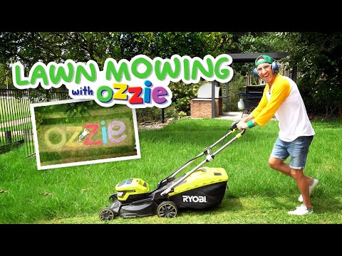 Lawn Mowing Fun For Kids | Use a Lawn Mower to Create Words | BRAND NEW Yard Work Episode