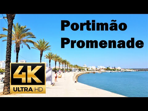 Portimão Algarve Portugal 4k 60fps promenade walk city centre 4K UHD