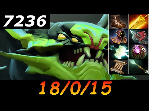 Dota 2 Viper 7236 MMR 18/0/15 (Kills/Deaths/Assists) Ranked Full Gameplay