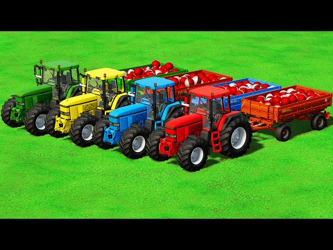HARVEST, LOAD AND TRANSPORT SUNFLOWERS WITH FIAT TRACTORS & KUBOTA HARVESTER - Farming Simulator 22