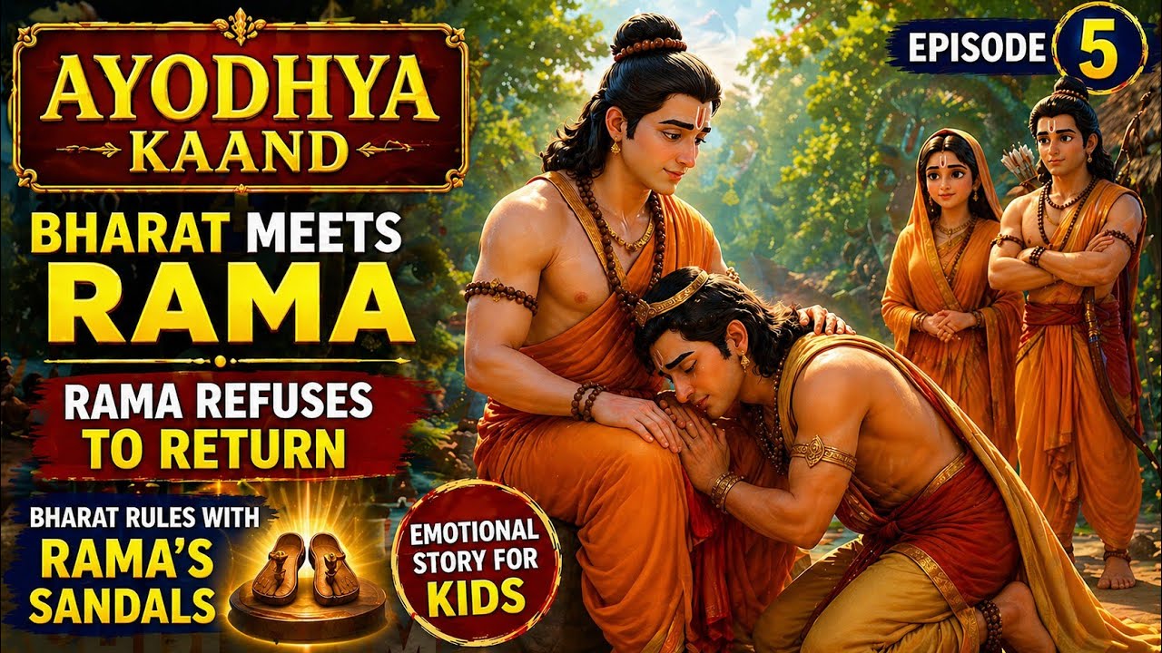 Ayodhya Kaand: Episode 5 | Bharat & Rama Reunion | Ramayana | Stories for Kids