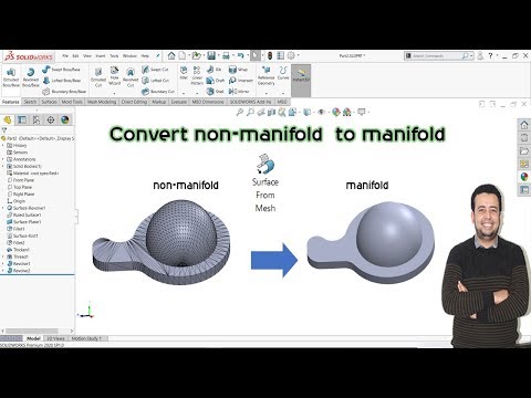 Surface from mesh │Solidworks mesh modeling│