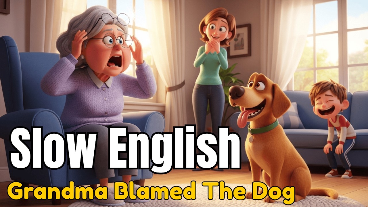 Grandma Thought the Dog Ate Her Glasses | Slow English Story for Beginner | English Levels A1-A2 ✔
