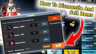 How To Dismantle Items In Pubg /Bgmi By Nco Tech