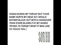 S0riNN Vodka Burns My Throat But Your Name Hurts My Head