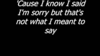 Chris Daughtry-What I Meant To Say LYRICS