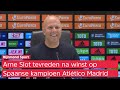Feyenoord-trainer Arne Slot ziet duel met Atlético als mooie les: 'Kunnen hier veel van leren'