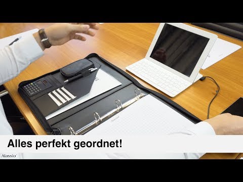 Artikelvideo 1 für Alassio Ringbuchmappe REGGIO Lederimitat DIN A4 schwarz, Artikelnummer 599209