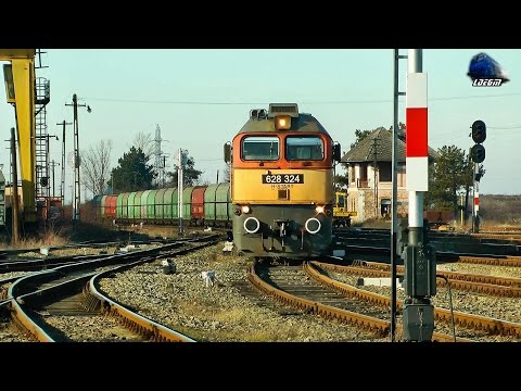 Szergej M628 324 cu Marfar MAV/with MAV Freight Train in Episcopia Bihor - 13 January 2015